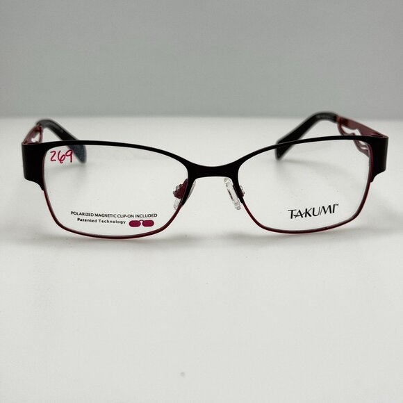 Takumi Eyeglasses Eye Glasses Frames T9950 10 50-16-135 W/ Clip